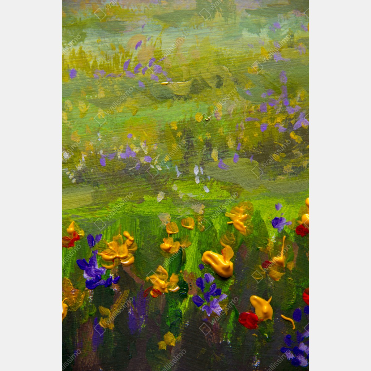 Naklejka na drzwi żywa łąka obraz olejny zbliżenie – Wallissimo® Naklejka na drzwi żywa łąka obraz olejny zbliżenie – Wallissimo®