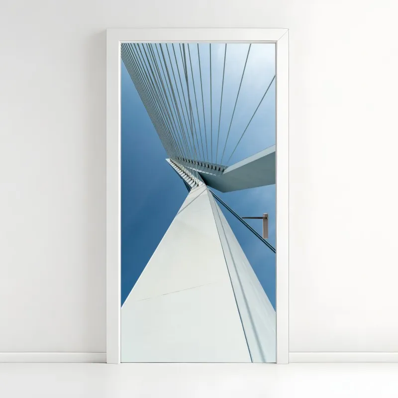 Naklejka na drzwi odważny geometryczny wzór na ścianę – Wallissimo®