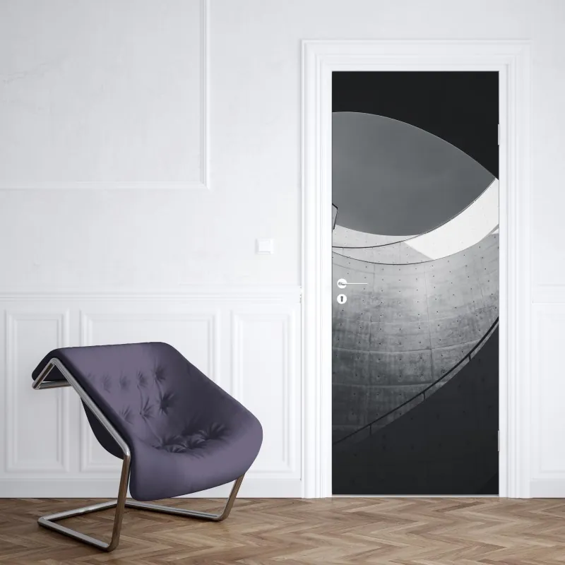 Naklejka na drzwi wiosenna łąka pod błękitnym niebem – Wallissimo®