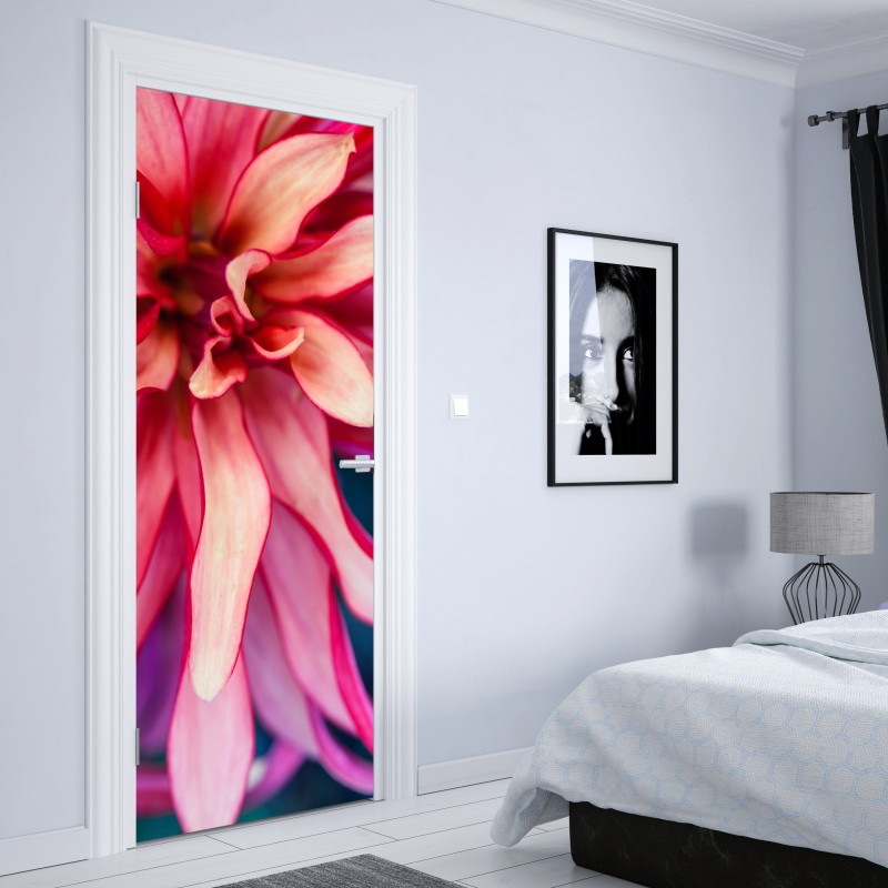 Naklejka na drzwi Edynburg panorama z zamkiem i wieżą zegarową – Wallissimo®