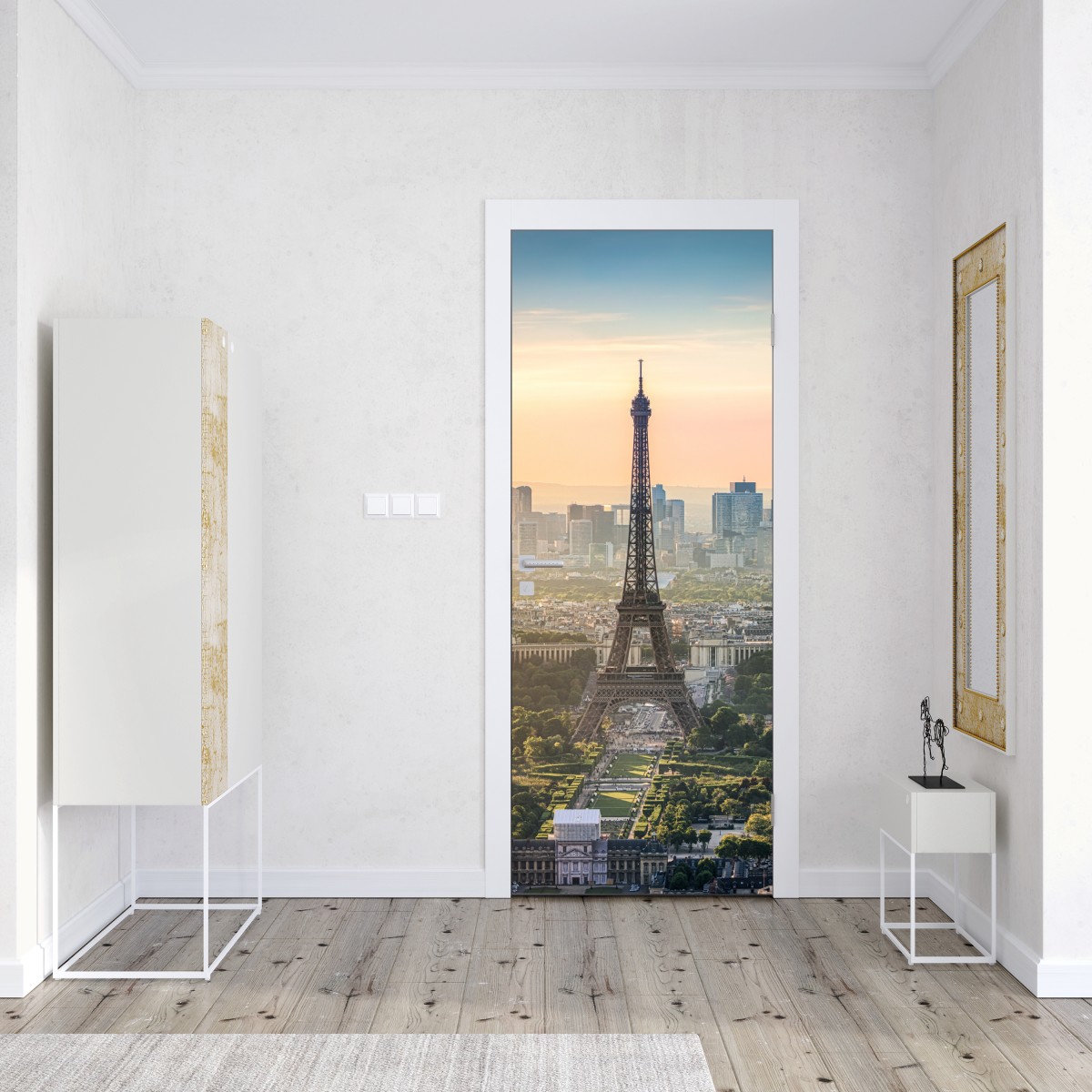 Naklejka na drzwi Paryż panorama z Wieżą Eiffla – Wallissimo® Naklejka na drzwi Paryż panorama z Wieżą Eiffla – Wallissimo®