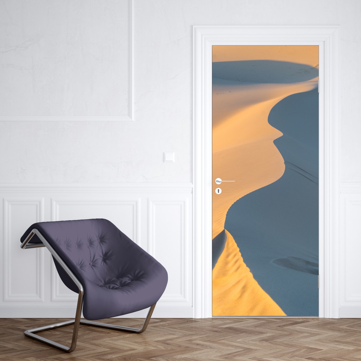 Naklejka na drzwi złote krzywizny wydm – Wallissimo® Naklejka na drzwi złote krzywizny wydm – Wallissimo®