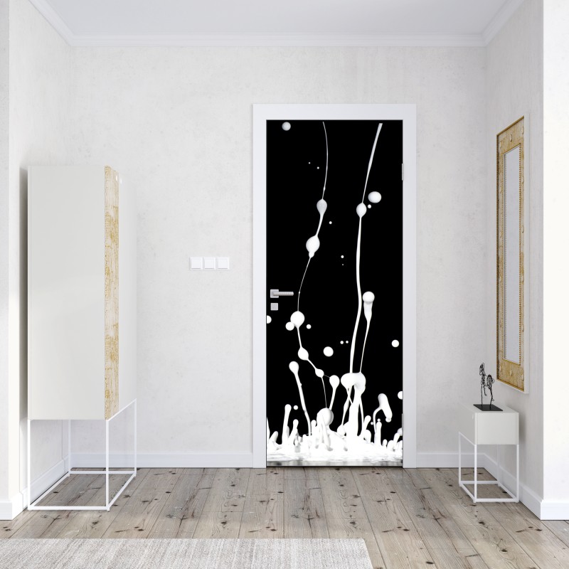 Naklejka na drzwi beżowa tekstura marmuru – Wallissimo®