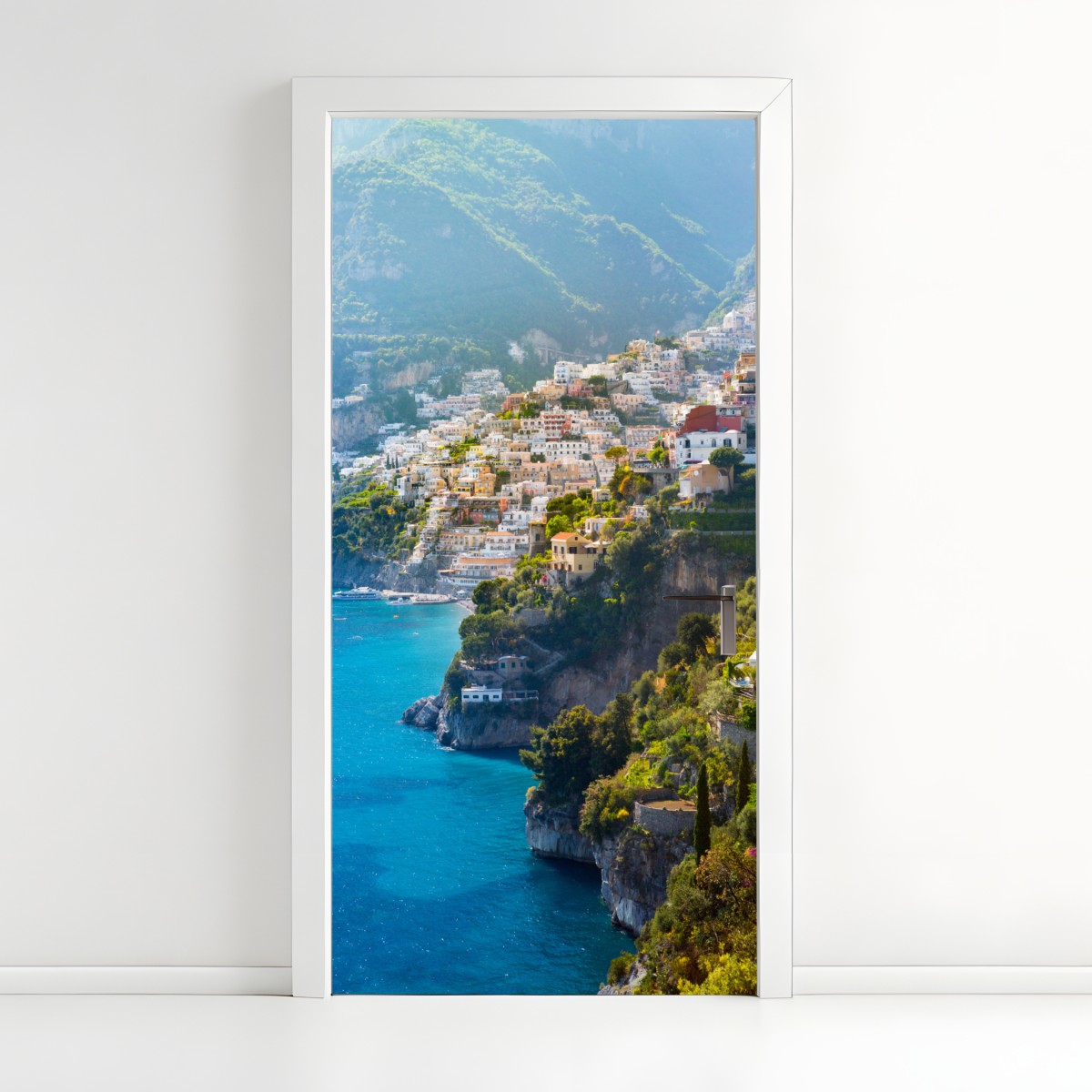 Door sticker Positano coastal cliff panorama – Wallissimo®