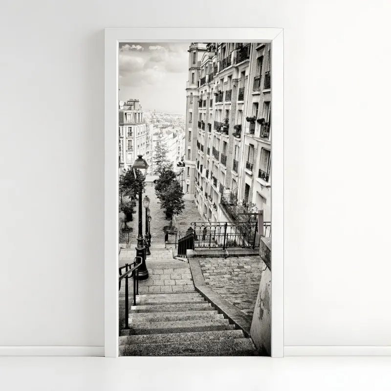 Naklejka na drzwi złoty geometryczny wzór z kołami – Wallissimo®