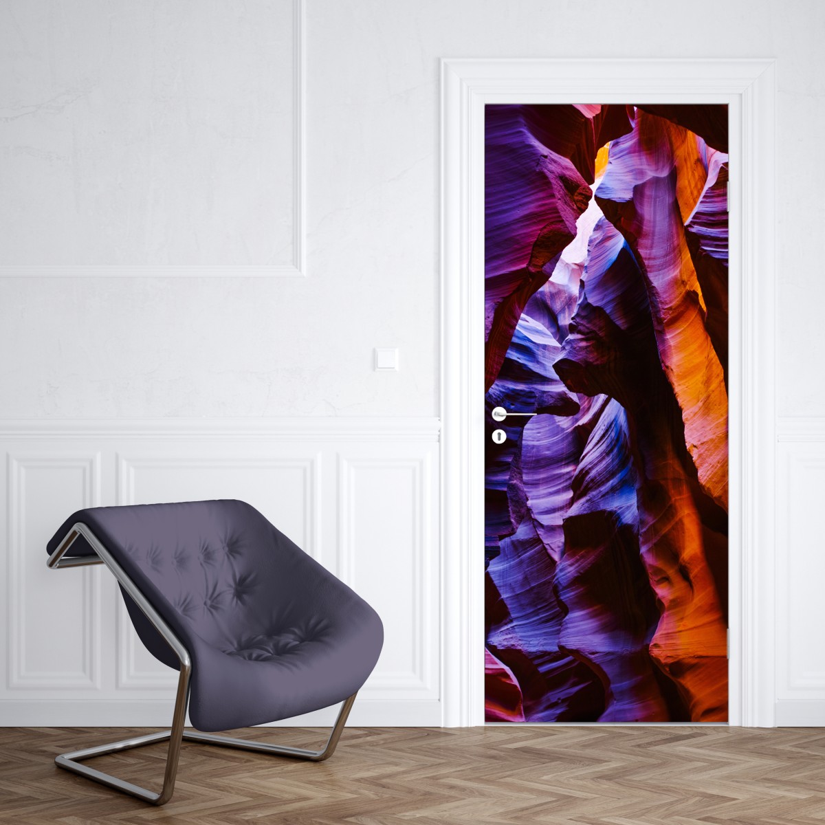 Naklejka na drzwi żywe formacje skalne w wąwozie – Wallissimo® Naklejka na drzwi żywe formacje skalne w wąwozie – Wallissimo®