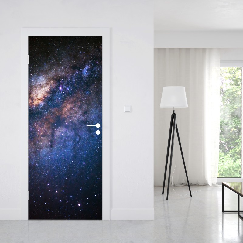 Naklejka na drzwi droga mleczna nocne niebo – Wallissimo® Naklejka na drzwi droga mleczna nocne niebo – Wallissimo®