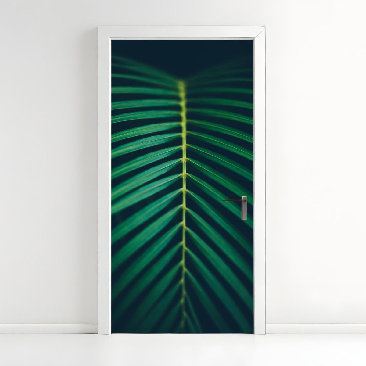 Door sticker vertical palm leaf close-up – Wallissimo®