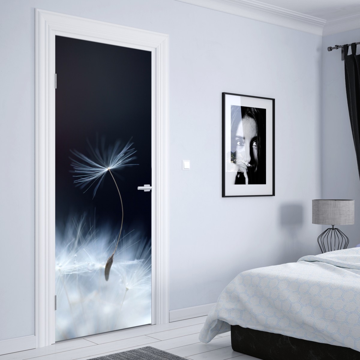 Naklejka na drzwi delikatne zbliżenie nasiona dmuchawca – Wallissimo® Naklejka na drzwi delikatne zbliżenie nasiona dmuchawca – Wallissimo®