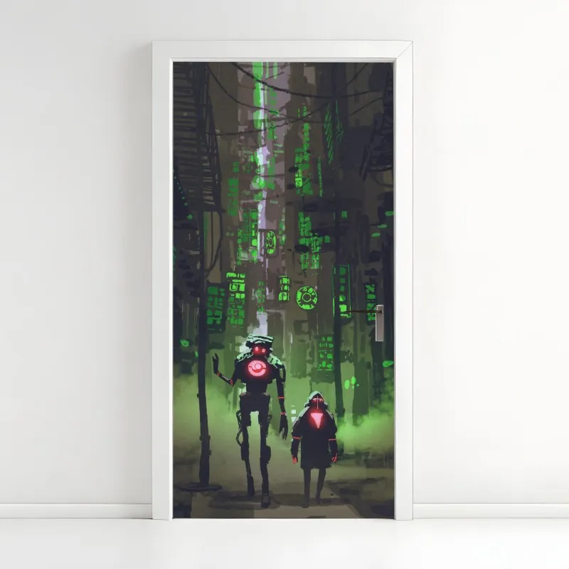 Naklejka na drzwi złote Wat Arun o zmierzchu – Wallissimo®