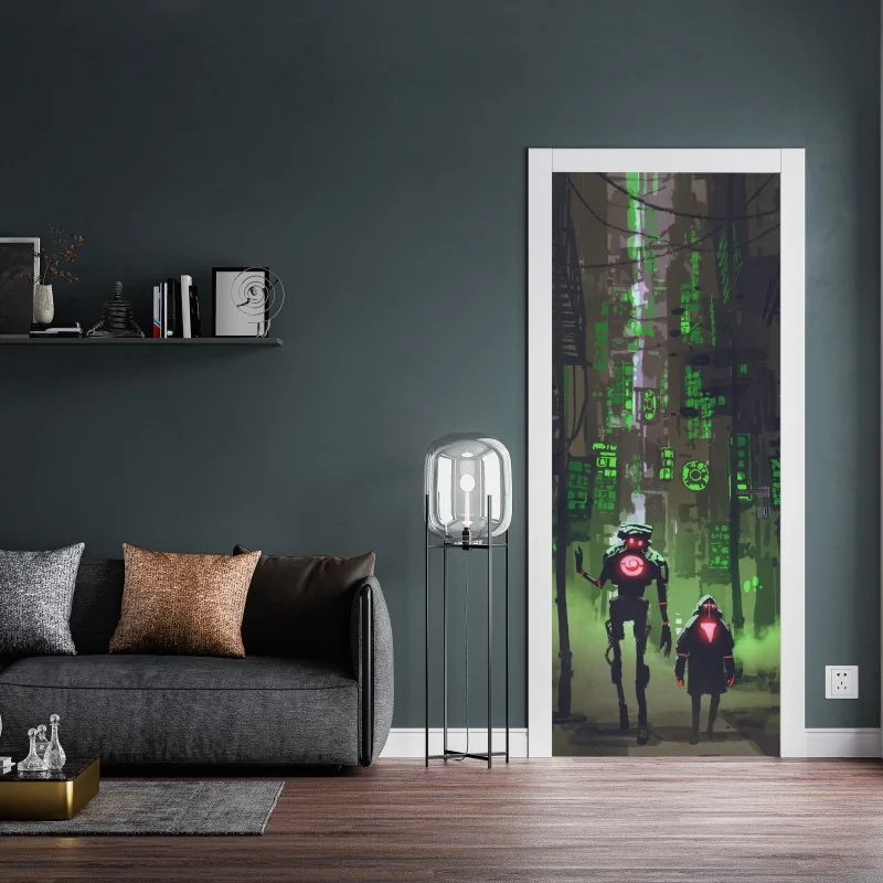 Naklejka na drzwi złote Wat Arun o zmierzchu – Wallissimo®