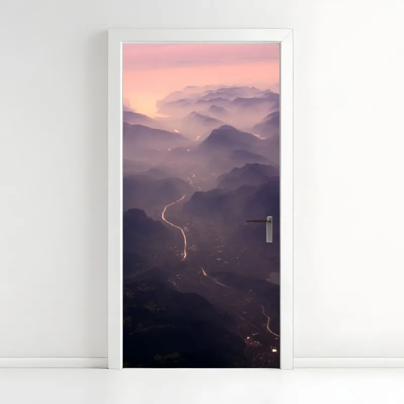 Naklejka na drzwi kręty szlak w Zillertalu – Wallissimo®