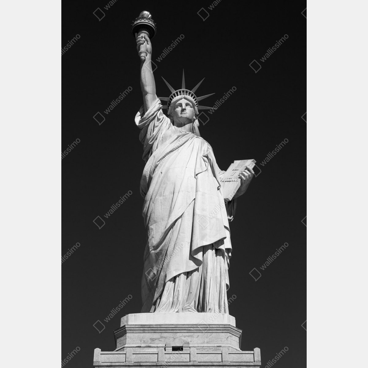 Naklejka na drzwi Statua Wolności w monochromie – Wallissimo® Naklejka na drzwi Statua Wolności w monochromie – Wallissimo®