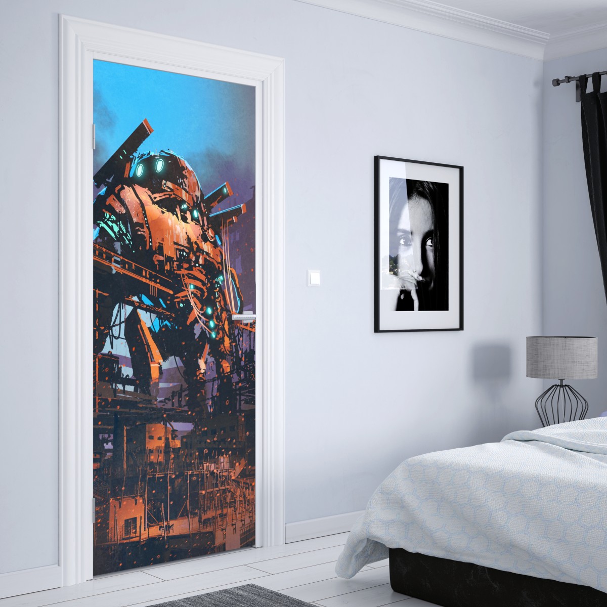 Naklejka na drzwi ogromny mech w opuszczonej fabryce – Wallissimo® Naklejka na drzwi ogromny mech w opuszczonej fabryce – Wallissimo®