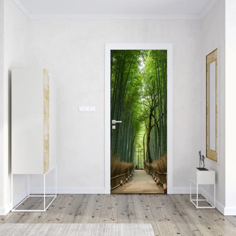 Naklejka na drzwi majestatyczny Matterhorn odbity w alpejskim jeziorze – Wallissimo®