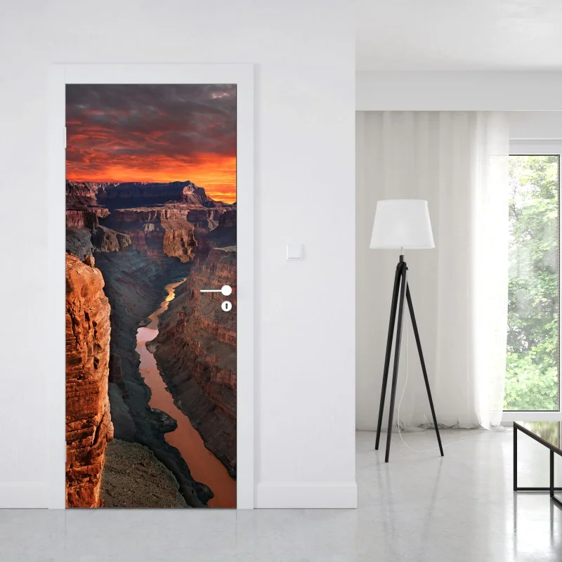 Naklejka na drzwi Shibuya nocne skrzyżowanie – Wallissimo®