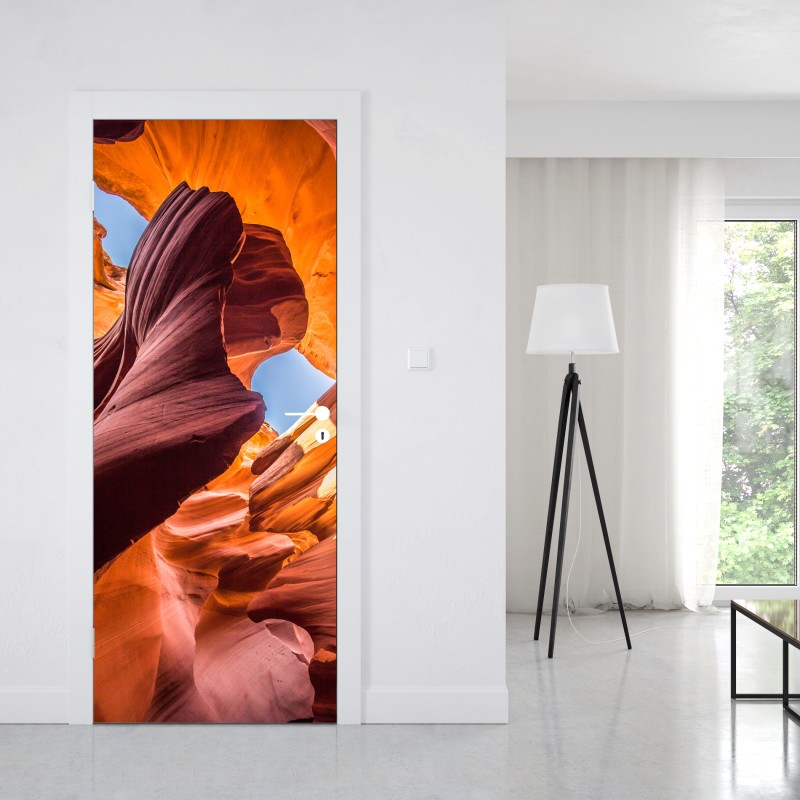 Naklejka na drzwi słoneczny wąwóz z formacjami skalnymi – Wallissimo® Naklejka na drzwi słoneczny wąwóz z formacjami skalnymi – Wallissimo®