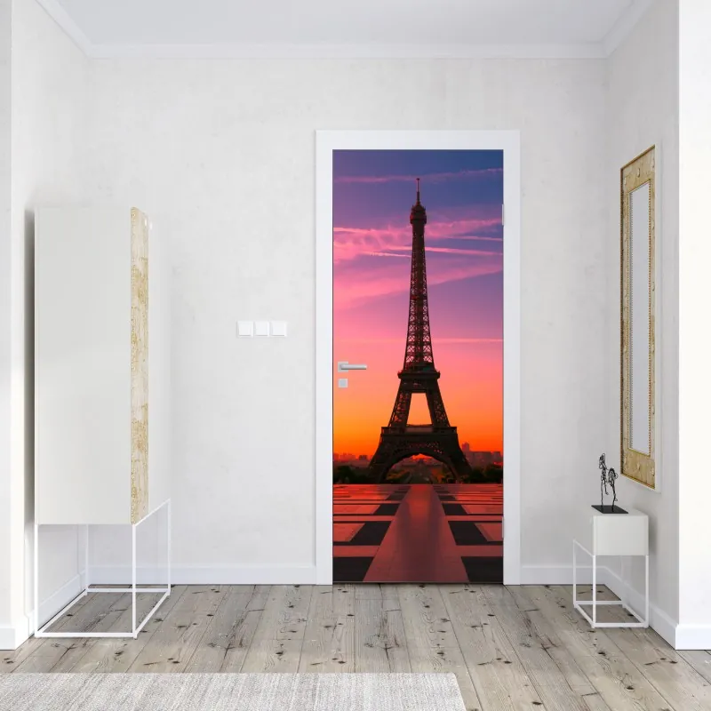 Naklejka na drzwi złote geometryczne fasety – Wallissimo®