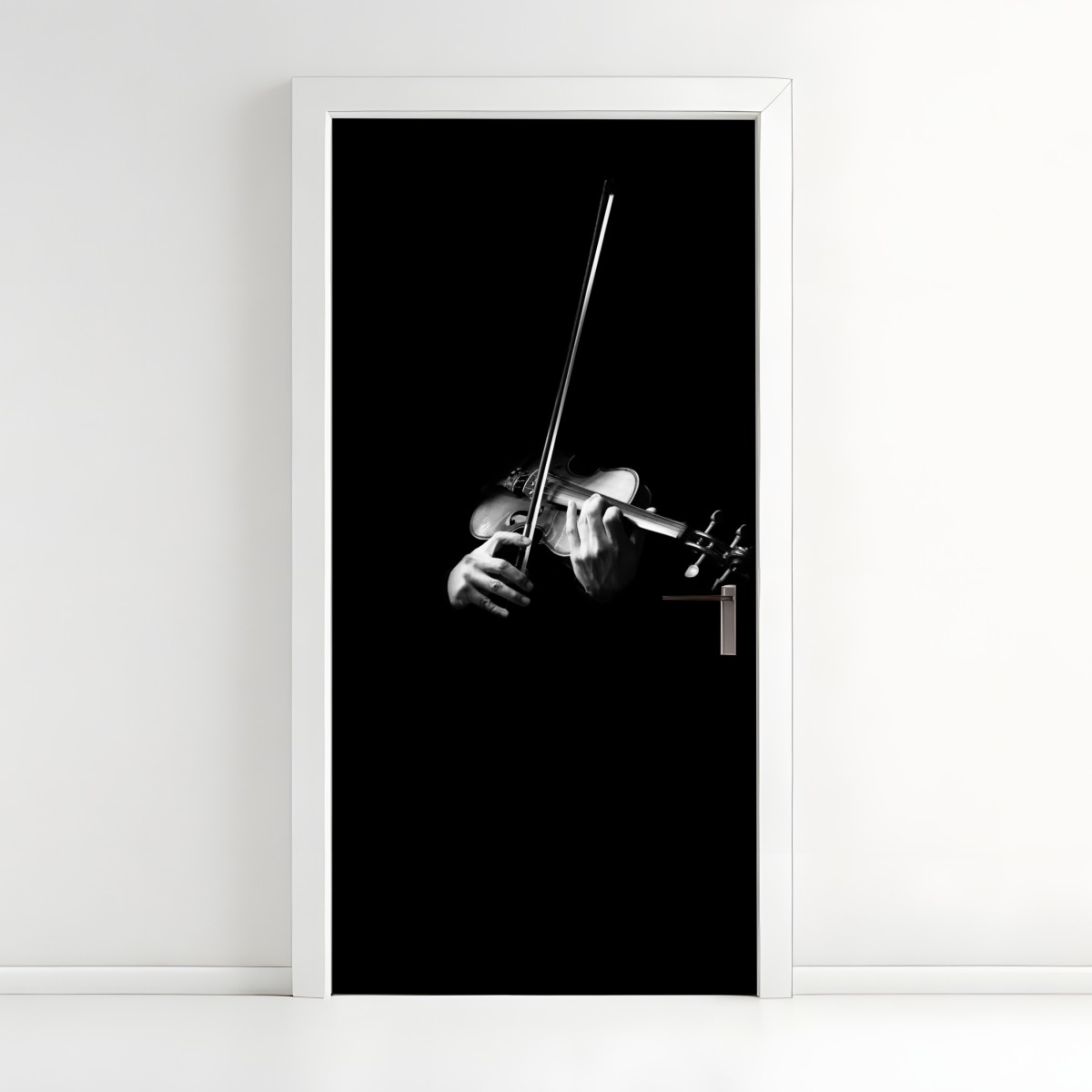 Door sticker soulful violin in monochrome – Wallissimo®