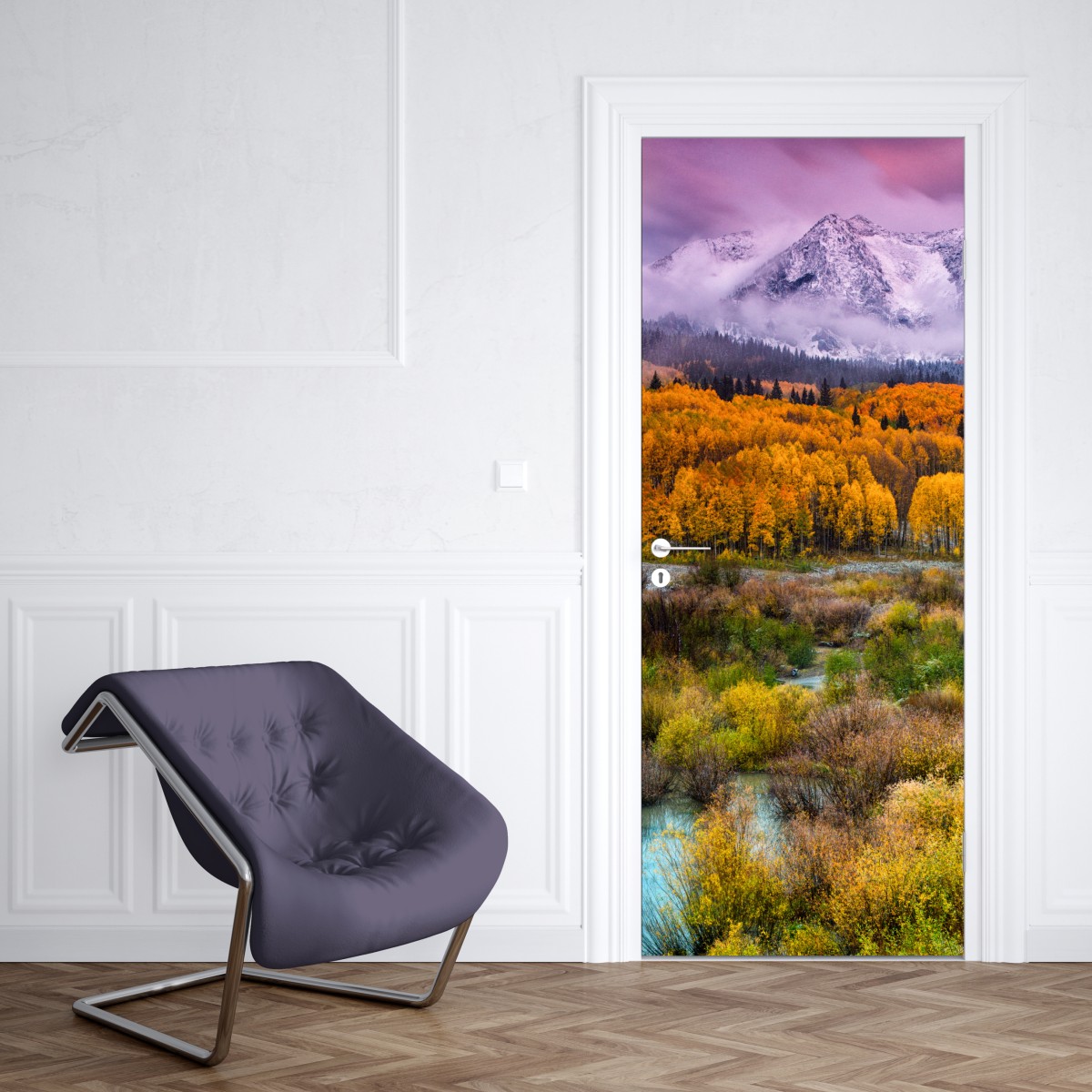 Naklejka na drzwi różowy wschód słońca nad East Beckwith Mountain – Wallissimo® Naklejka na drzwi różowy wschód słońca nad East Beckwith Mountain – Wallissimo®