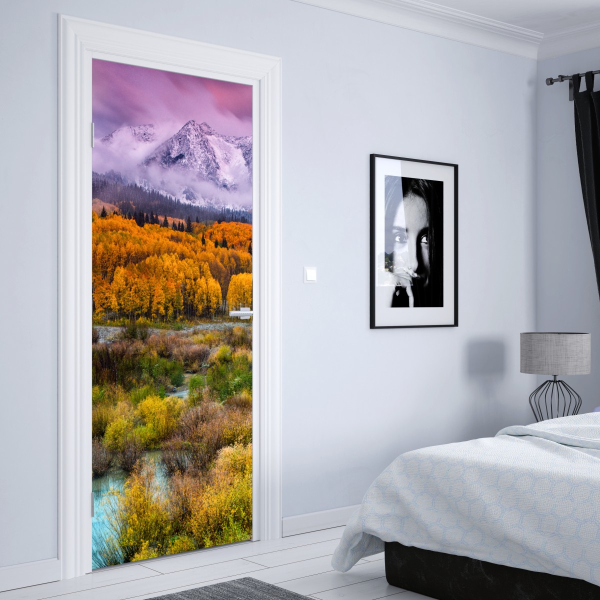 Naklejka na drzwi różowy wschód słońca nad East Beckwith Mountain – Wallissimo® Naklejka na drzwi różowy wschód słońca nad East Beckwith Mountain – Wallissimo®