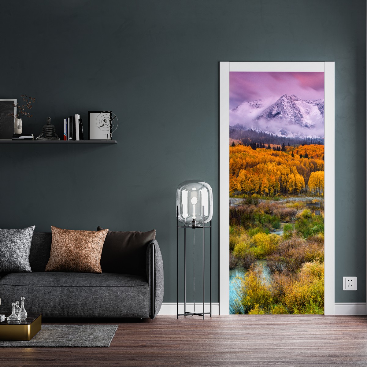 Naklejka na drzwi różowy wschód słońca nad East Beckwith Mountain – Wallissimo® Naklejka na drzwi różowy wschód słońca nad East Beckwith Mountain – Wallissimo®