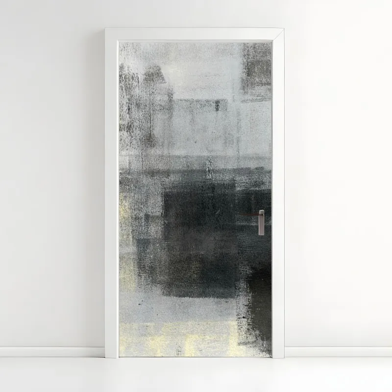 Naklejka na drzwi subtelna monochromatyczna faktura