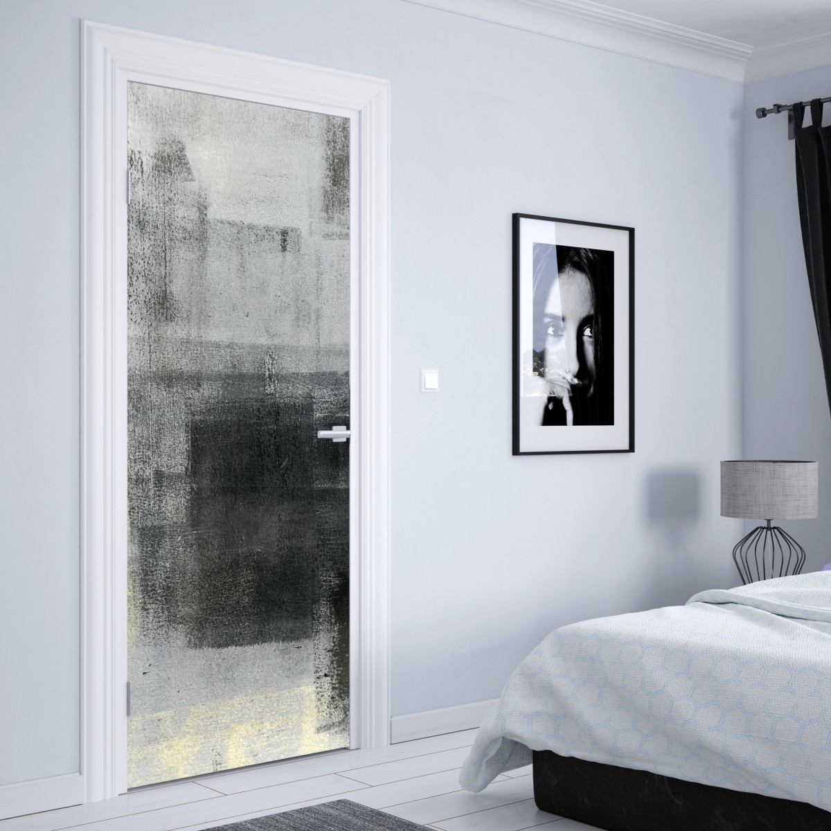 Naklejka na drzwi subtelna monochromatyczna faktura – Wallissimo® Naklejka na drzwi subtelna monochromatyczna faktura – Wallissimo®