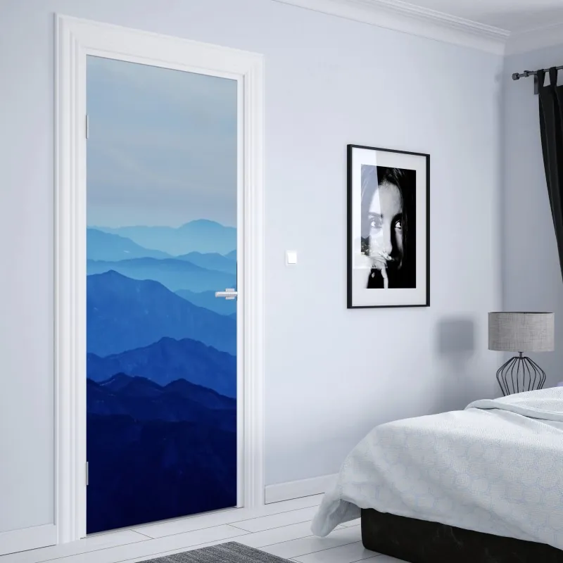 Naklejka na drzwi złote tarasy ryżowe o wschodzie słońca – Wallissimo®