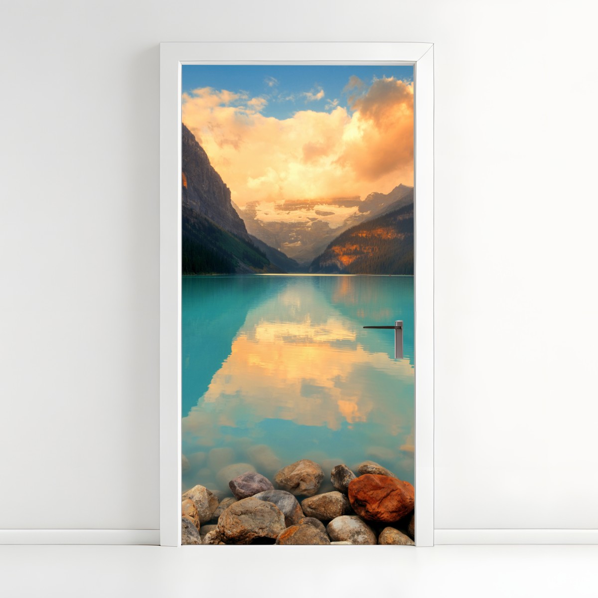 Door sticker sunrise at Lake Louise, Banff – Wallissimo®