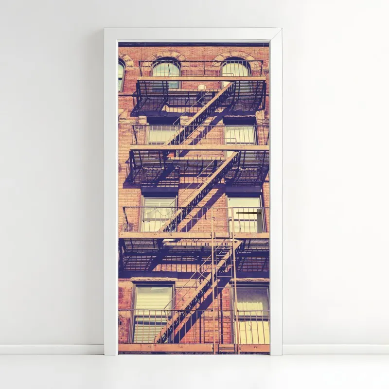 Naklejka na drzwi złoto-czarny marmurowy wir abstrakcyjny – Wallissimo®