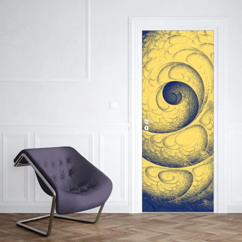 Naklejka na drzwi majestatyczne odbicie Alp przy Bachalpsee – Wallissimo®