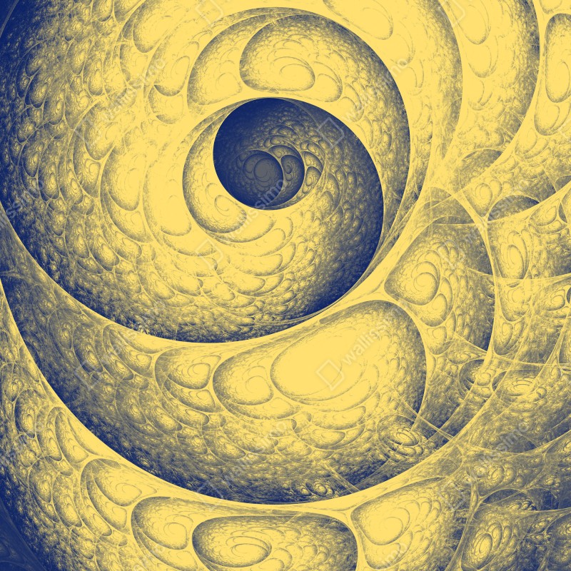 Naklejka na drzwi złota spiralna fraktalna kompozycja – Wallissimo® Naklejka na drzwi złota spiralna fraktalna kompozycja – Wallissimo®