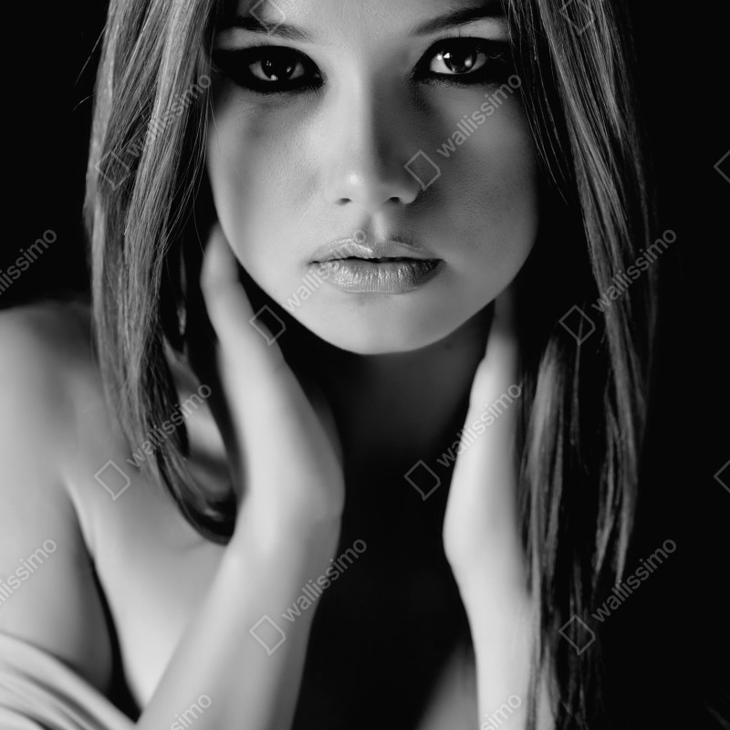 Naklejka na drzwi intymny monochromatyczny portret – Wallissimo® Naklejka na drzwi intymny monochromatyczny portret – Wallissimo®