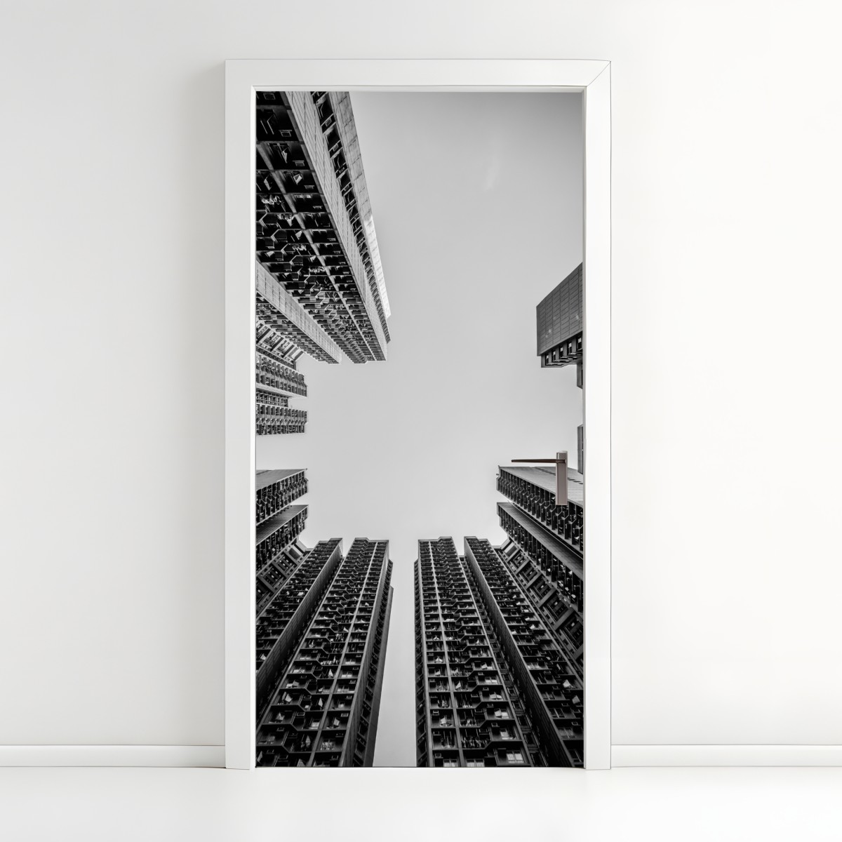 Door sticker skyward urban towers – Wallissimo®