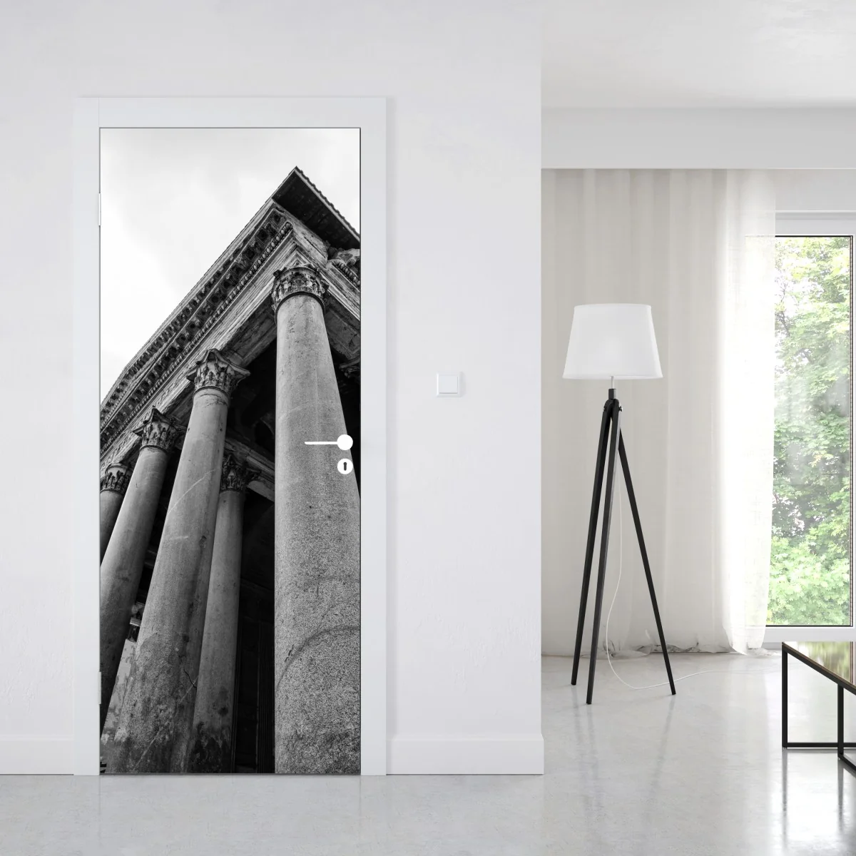 Naklejka na drzwi monumentalne kolumny Panteonu w Rzymie – Wallissimo® Naklejka na drzwi monumentalne kolumny Panteonu w Rzymie – Wallissimo®