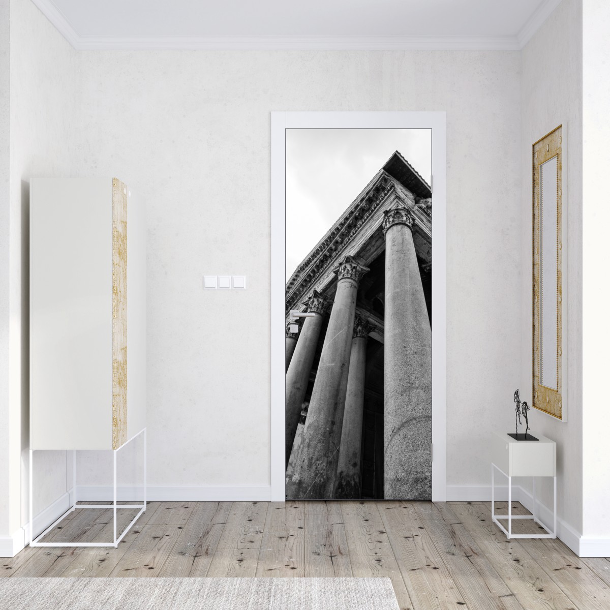 Naklejka na drzwi monumentalne kolumny Panteonu w Rzymie – Wallissimo® Naklejka na drzwi monumentalne kolumny Panteonu w Rzymie – Wallissimo®