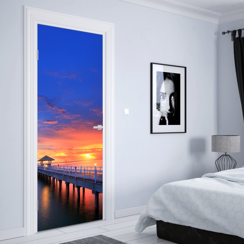 Naklejka na drzwi wzór retro padów do gier – Wallissimo®