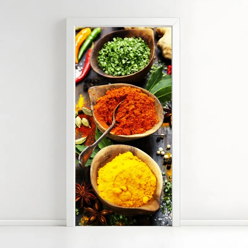 Naklejka na drzwi złoto-czarny marmurowy wir abstrakcyjny – Wallissimo®