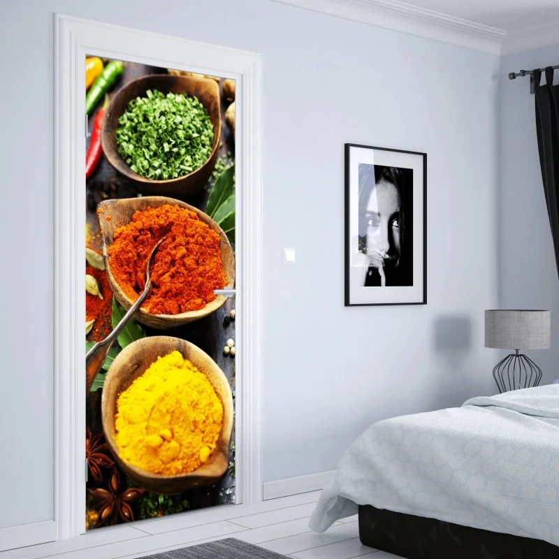 Naklejka na drzwi złoto-czarny marmurowy wir abstrakcyjny – Wallissimo®