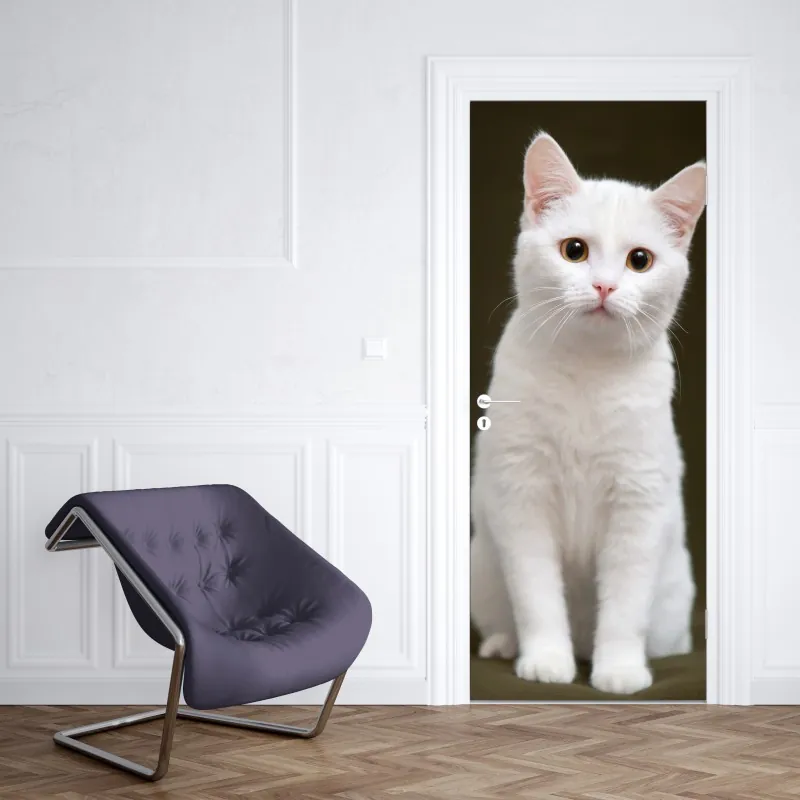 Naklejka na drzwi złote płynne linie abstrakcyjny wzór – Wallissimo®