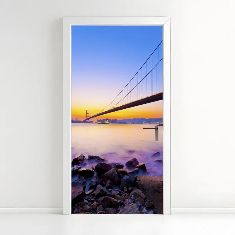 Naklejka na drzwi słoneczna kwiatowa alejka w Umbrii – Wallissimo®