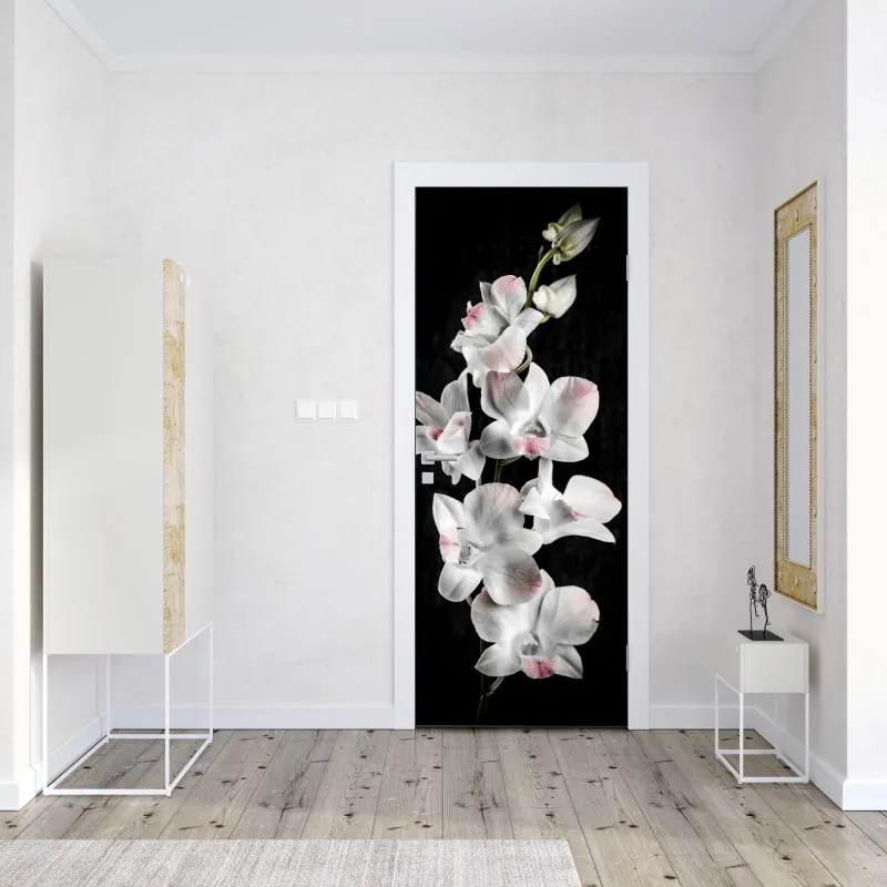 Naklejka na drzwi paw wśród gałęzi granatu – Wallissimo®