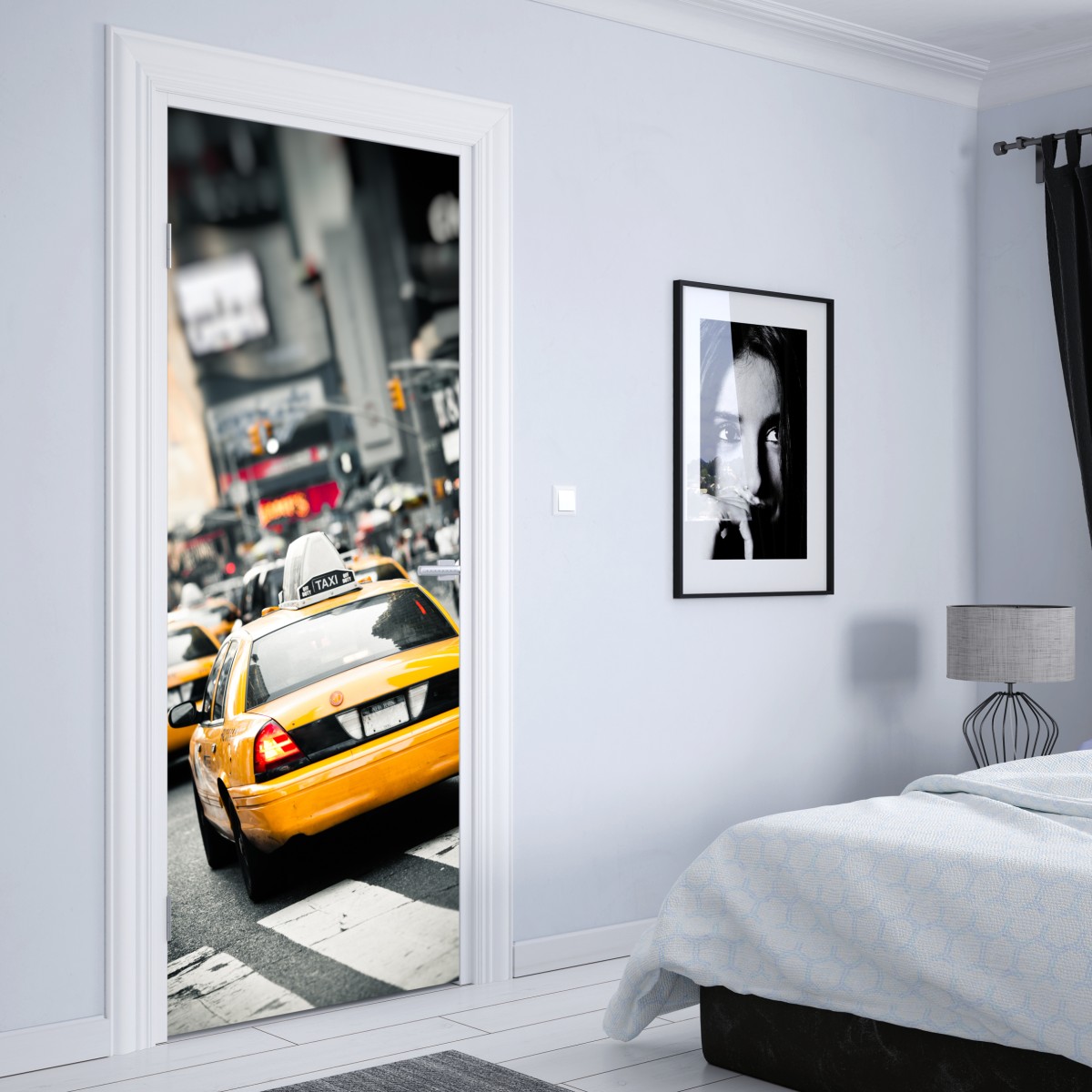 Naklejka na drzwi żółta taksówka na ulicach Nowego Jorku – Wallissimo® Naklejka na drzwi żółta taksówka na ulicach Nowego Jorku – Wallissimo®