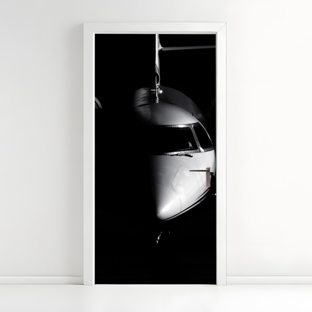 Door sticker monochrome jet nose portrait – Wallissimo®