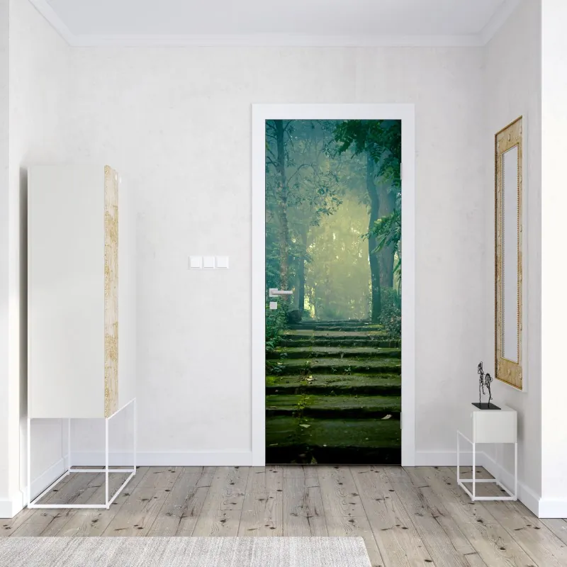 Naklejka na drzwi Miami panorama zachodu słońca – Wallissimo®