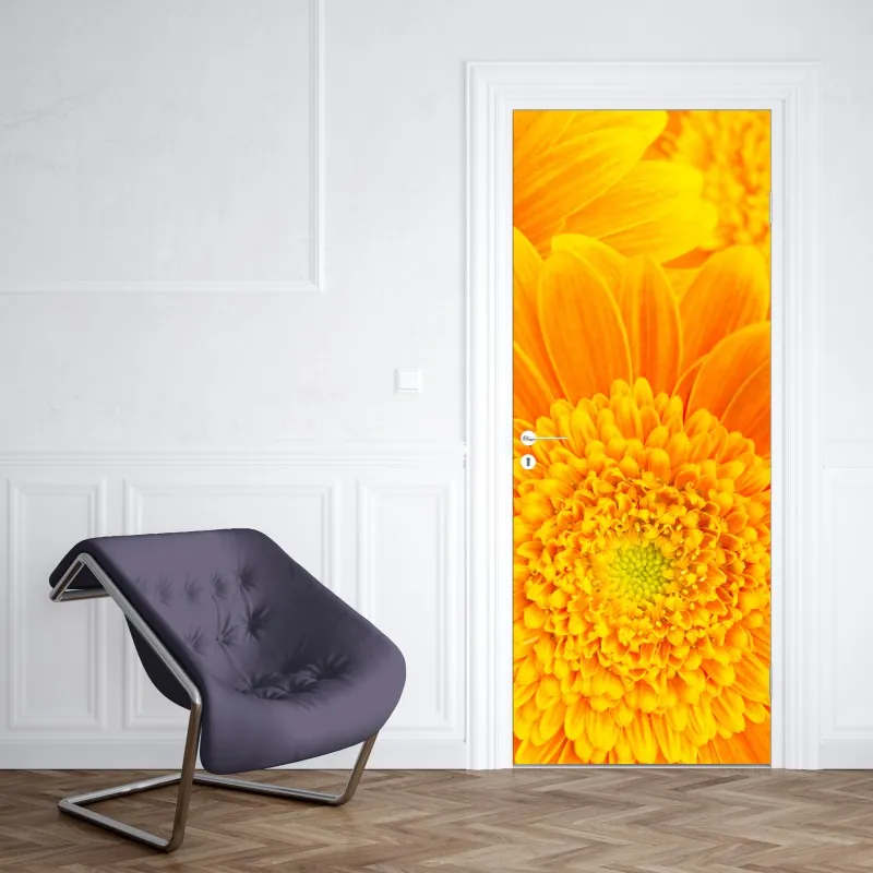 Naklejka na drzwi złote tarasy ryżowe o wschodzie słońca – Wallissimo®