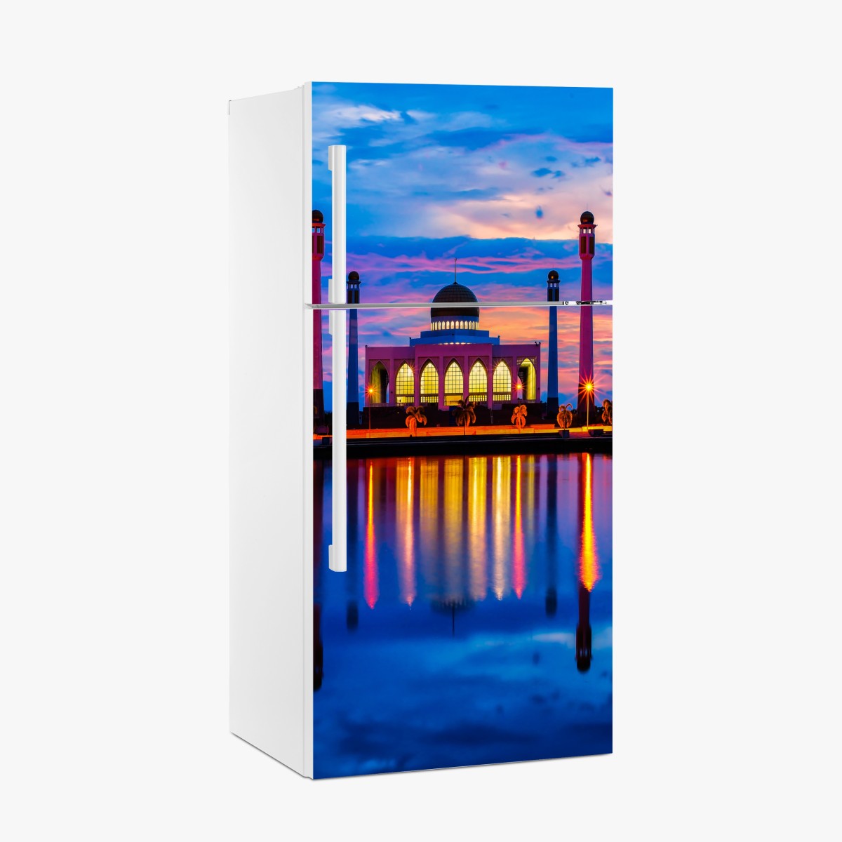 Fridge sticker sunset at Central Mosque, Songkhla – Wallissimo®
