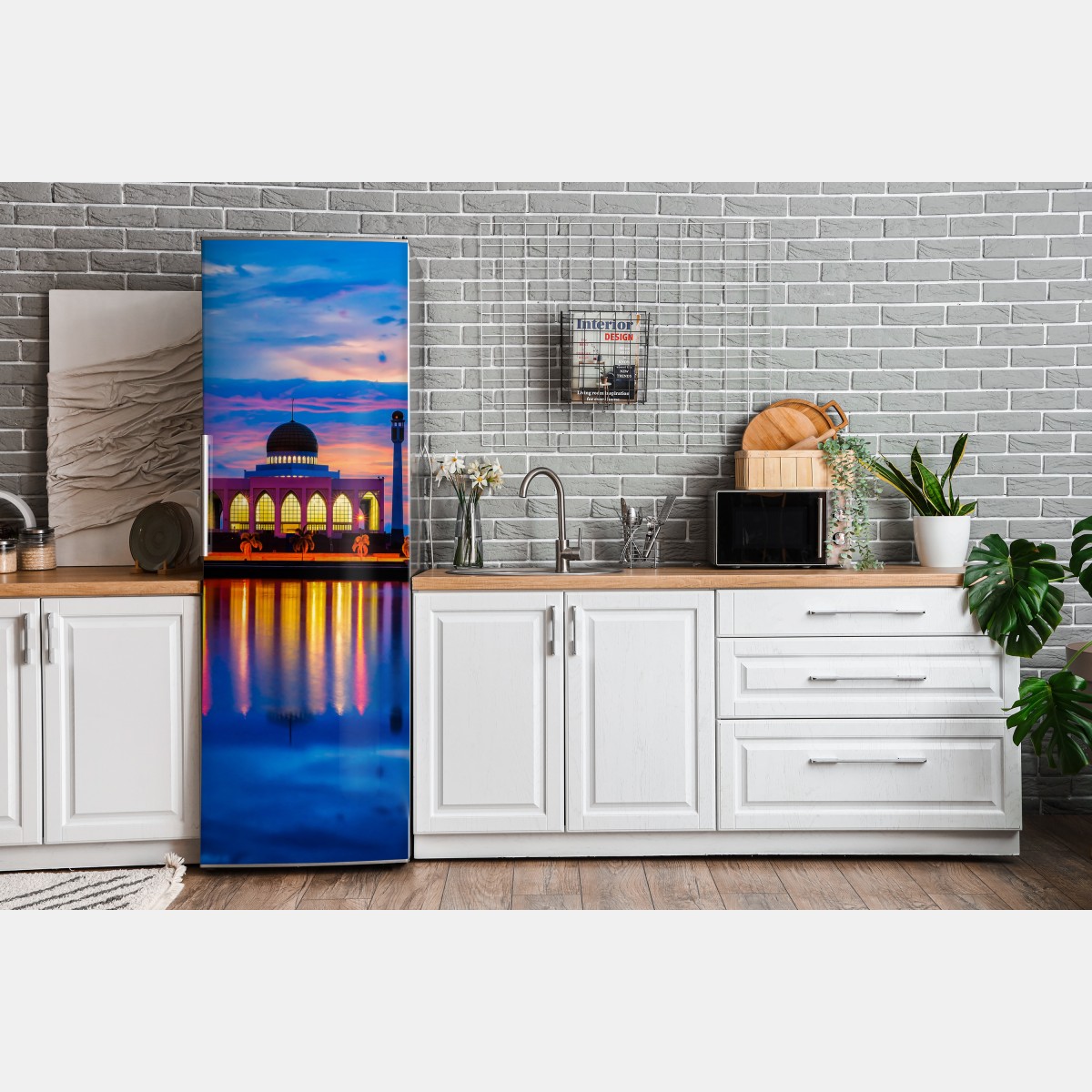 Naklejka na lodówkę zachód słońca przy meczecie w Songkhla – Wallissimo® Naklejka na lodówkę zachód słońca przy meczecie w Songkhla – Wallissimo®