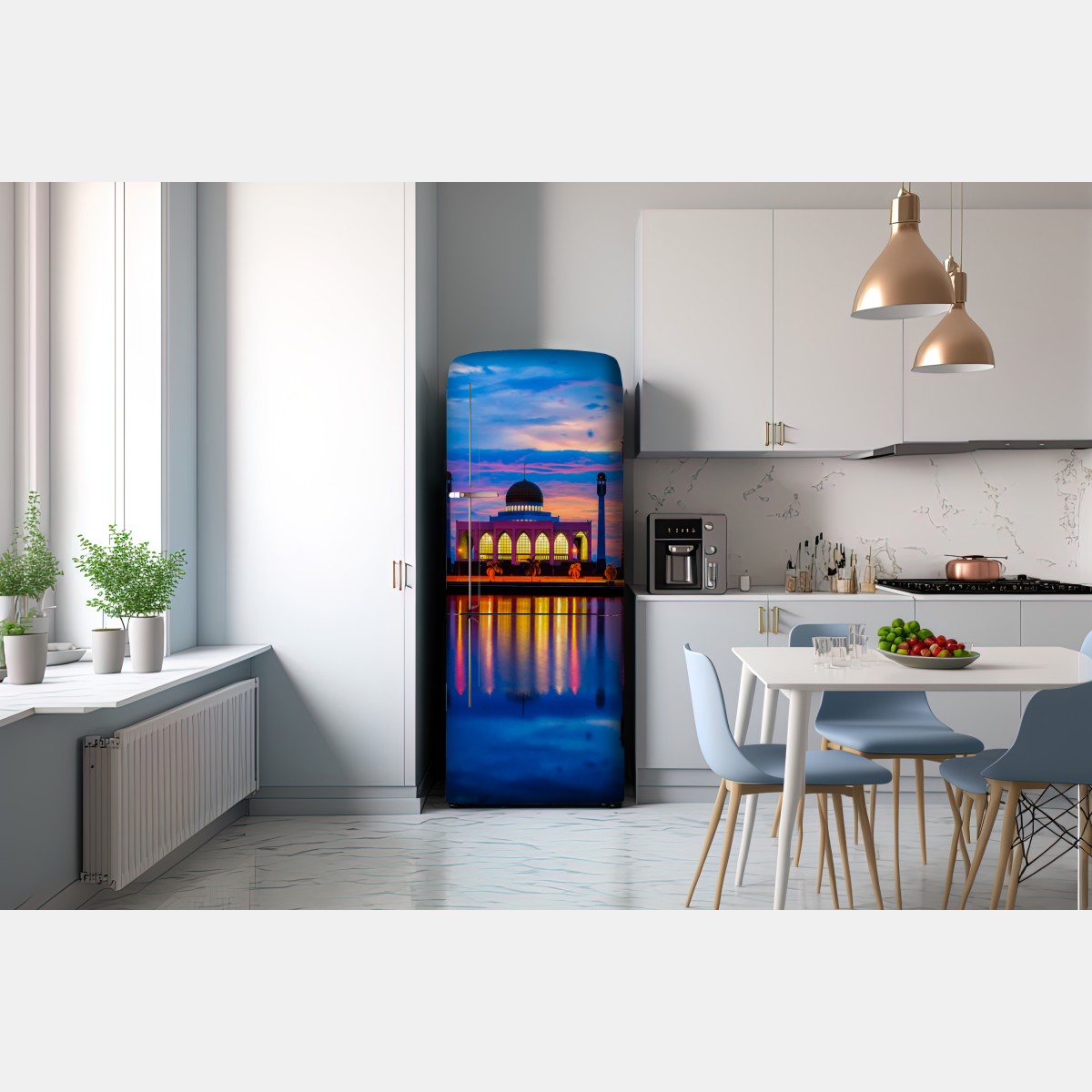 Naklejka na lodówkę zachód słońca przy meczecie w Songkhla – Wallissimo® Naklejka na lodówkę zachód słońca przy meczecie w Songkhla – Wallissimo®